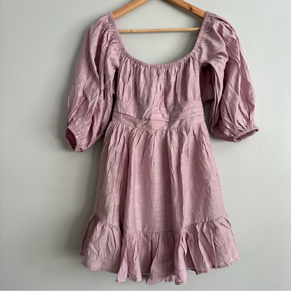 Selfie Leslie Dress New With Tags Blush Pink Size Small Puff Sleeve